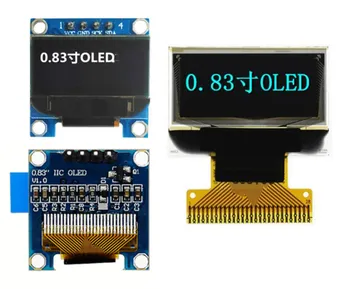 0.83 palcový 4PIN/28PIN Modrá/Biela Obrazovky OLED Modul SSD1306 Jednotky IC 96*39 SPI/I2C Rozhranie