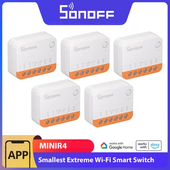 1/3/5 KS SONOFF MINI R4 Extreme Wi-Fi Smart Switch Drobná Veľkosť Externého Spínača Ovládanie Odpojte Režimu prenosu cez eWeLink Alexa Google
