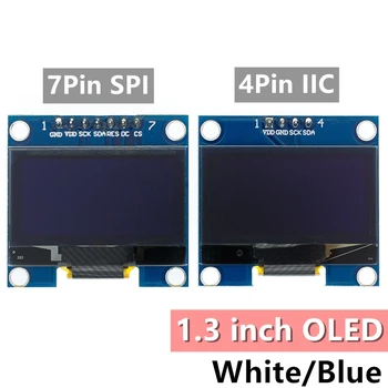 1.3 palcový OLED modul SPI/IIC I2C Komunikáciu biela/modrá farba 128X64 1.3 palcový OLED LCD LED Display Module 1.3