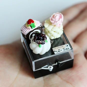 1:6 Rozsahu Kawaii Miniatúrny domček pre bábiky Cake Shop Cukrár, Mini Potraviny pre Barbies BJD Bábika Kuchynské Doplnky Hračka