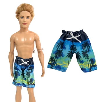 1 Ks Pláži Plavky, Letné coconut tree Vzor Plávanie Nohavice Ležérne Oblečenie Pre Barbie Priateľ Ken Bábika Príslušenstvo