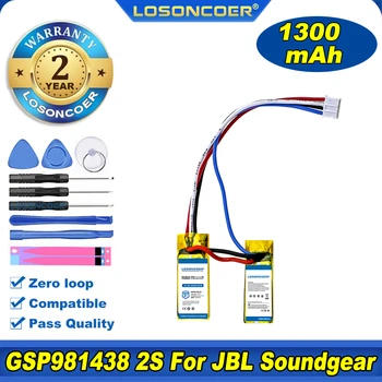 100% Originálne LOSONCOER 1300mAh Reproduktor Batérie GSP981438 2S Pre JBL Soundgear