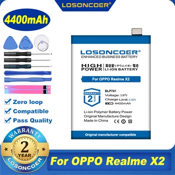 100% Originálne LOSONCOER 4400mAh BLP741 Pre OPPO Realme X2 XT Batériu Mobilného Telefónu