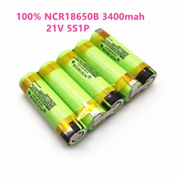 100% Originálne NCR18650B 12V 16.8 V 21V 25V Batériu NCR18650B 3400mah 20A Výbojový Prúd pre shura skrutkovač batérie