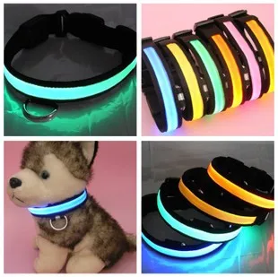 100ks LED Nylon Psa Golier Noc Bezpečnostné LED Svetlo-až Blikajúce Svetielka V Tme Elektrické LED domáce Zvieratá Cat & Dog Golier