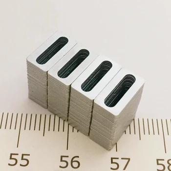 100KS Neodýmu Blok Obdĺžnikový Magnety s permanentným Magnetom Kocka Imanes Magnetické Špeciálny Tvar 10.5x5.5x0.55mm S Otvorom N42