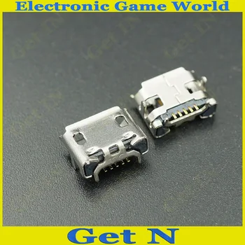 100ks Ox Horn Micro USB 5P Jack 5Pins Micro USB Konektor Chvost Plnenie Zásuvky