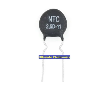 100ks Thermistor NTC2.5D-11 2.5 D-11 2.5D11 11 MM Priemer Negatívny Teplotný koeficient
