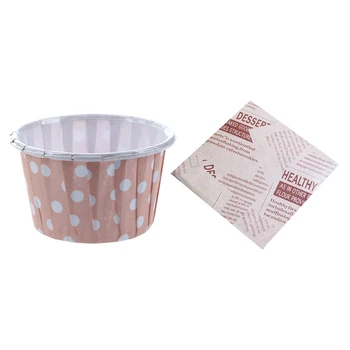 100X Cupcake Wrapper Papier Tortu Prípade Pečenie Poháre Líniové Muffin Ružové S 100ks 12X12cm Sandwich Šišku Chlieb Taška