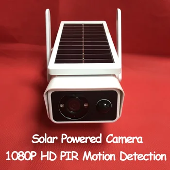 1080P Solárny Panel Bezdrôtové Vonkajšie PIR Nízka Spotreba Bezpečnostné IP Kamera 2.4 G WiFi 2-Way Audio Nabíjateľné Batérie IP66