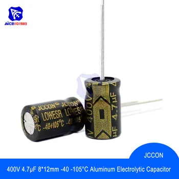 10PCS/Veľa Hliníka Elektrolytický Kondenzátor 400V 4.7 µF 8x12mm-Vysoká Frekvencia Low ESR -40 -105℃ 400V4.7µF 8*12mm Kondenzátor