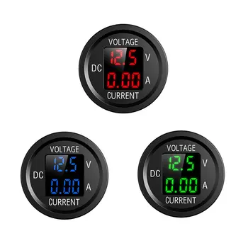 12-24V Auto Mini Nepremokavé Duálne Napätie VA ThreeDigit Kolo LED Panel Digitálny Voltmeter Ammeter Tester Monitore Voltmeter