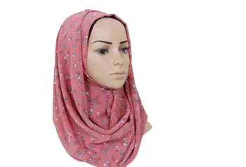 120pcs/veľa nových módnych moslimských kvetina tlače bublina šifón šatku, šál pashmina/kvetinový hidžáb