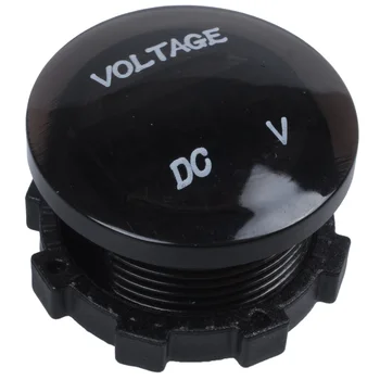 12V-24V DC Voltmeter Auto Monitor Motocykel LED Červená Nepremokavé Voltmeter Čierna