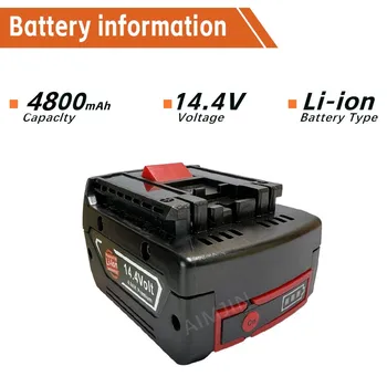 14,4 V 4.8 Ah Nabíjateľná Lítium-Iónová Batéria Pre Bosch Zálohy Nahradenie GBH NDR, a TO 1080 DDS180 BAT614G BAT607 BAT607G