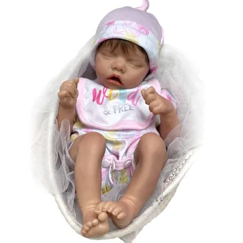 16-Palcové 40 CM Reborn Bábiky Baby Realisticky Mäkké Vinylové Hračky Novorodenca Boneca Bebê Reborn Menina