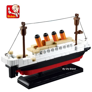 194pcs Mini Titanic Model pre DSseller Stavebné Bloky Nastaviť Filmy Série HOBBY Hračky Výletnej Lode