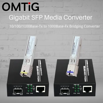 1Pair Gigabitový Média Konvertor SFP Modul Vysielača 20 KM 1000Mbps Fast Ethernet RJ45 Na Optický 1sfp 1E Spínač 1 Port LC