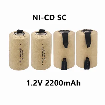 2-20 KS Nové NI-CD 1.2 v SC 2200mah Nabíjateľné batérie power bank akumulátor SUB C batérie