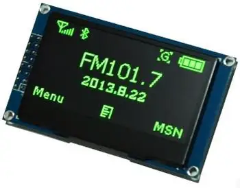 2.42 palcový Zelená Obrazovky OLED Modul SSD1309 Jednotky IC 128*64