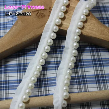 2 metrov 1,5 CM white pearl vŕtať odevné doplnky golier kvet HOBBY ručné pearl lištovanie Vrkoč čipky čalúnenie látka ZB020