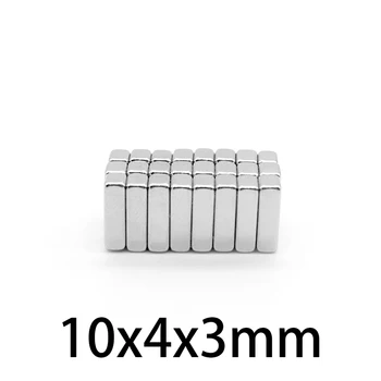 20-500pcs 10x4x3mm Vzácnych Zemín Magnet Silné N35 10 mm x 4 mm x 3 mm Blok Magnety 10*4*3 mm Trvalé Neodýmu Magnet list 10*4*3