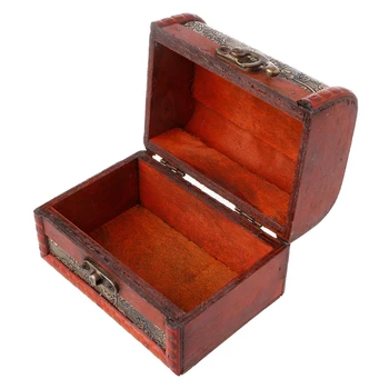 2020 Small Vintage Šperky Box Poklad Organizátor Ručne Vyrábané Drevené Zamykanie Prípade