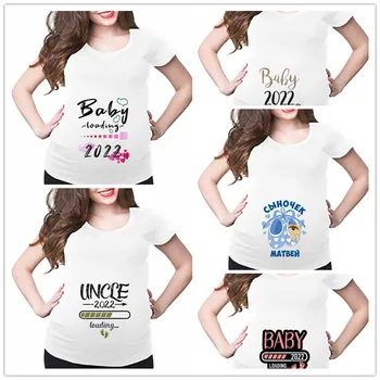 2022 nakladanie dieťa Tlač Tehotenstva Tričko Materskej Dámy Top Ženy, Tehotenstvo T-shirt Tehotné Tričká Topy Trendy Mama