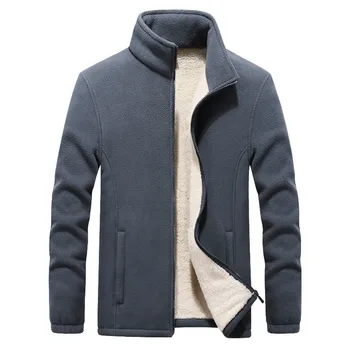 2022 Zimné Hrubé Fleece Bundy Mužov Outwear Športové Vlna Líniové Teplé Bundy Kabáty Mens Tepelnej Kabát Plus Veľkosť M - 9Xl