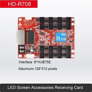 2023New Huidu HD-R708/R712/R716 HUB75E Port, Full Farebné LED Obrazovky Obdržaní Karty Prácu S HD Posielanie Karty