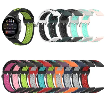 22 MM Silikónové Športové Dve farebné Hodinky, Náramok pre Huawei Watch3 pre Watch3 Pro