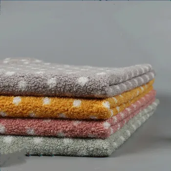 260 g dot tlačenej forme granúl cashmere Altay vytlačené dot Islandskej cashmere plyšové tkaniny pre šitie hračiek, oblečenia homedecor