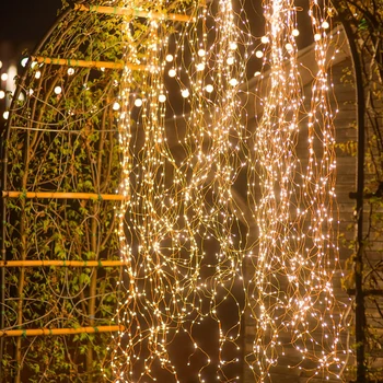 2M Strom Viniča Pobočky Svetlá Nepremokavé Vonkajšie 5 /10/14 Pramene Medený Drôt LED Reťazec Svetlá na Vianočný Večierok Dovolenku Dekor