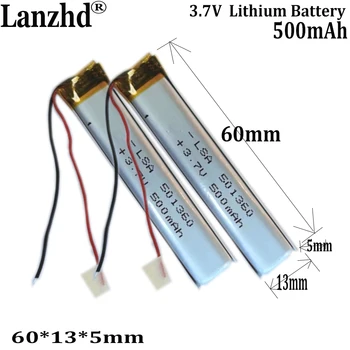 3,7 V Polymer Lithium Batéria 500mAh Pre Nahrávanie pero, Laserové ukazovátko LED Svetlo, Bar Nabíjateľná Bluetooth 501360