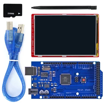 3.8 palcový TFT LCD Displej Štít Auta Dotykový Displej Palubného MicroSD, Modul + Pero + TF Karta pre Mega2560 Kompatibilný pre Arduino