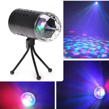 3W Aktivované Zvukom Disco Svetlá Rotujúce Gule Svetlá RGB LED Fáze Svetlá Pre Domáce KTV Vianoce Svadobné Party Show