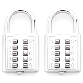 3X Anti-Theft Tlačidlo Kombinácia Zámkom Miestne Push Password Lock Zliatiny Zinku Bezpečnostný Zámok Kufor Batožiny Kódované Zámok