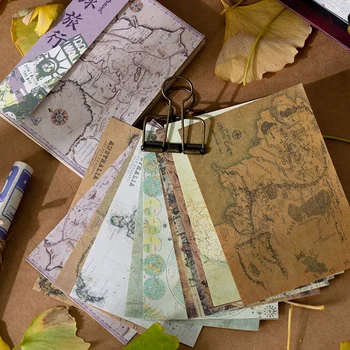 40 ks/pack Vintage Cestovnej Mape Papier Mix Materiálu Deco na kancelárske potreby Scrapbooking Karty Denníka DIY Odrazové Materiály Papier