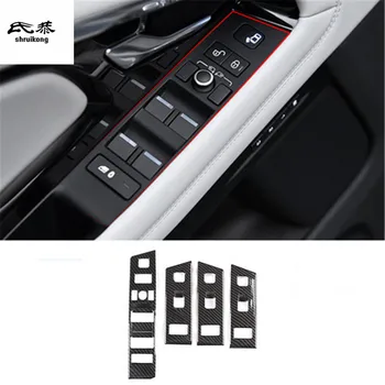 4pcs/veľa ABS uhlíkových vlákien zrna auto okno výťah, panel dekorácie kryt pre 2019 2020 Land Rover Range Rover Evoque L551