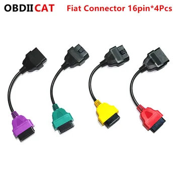 4PCS/veľa Kvalitných fiatecuscan OBD2 Konektor Diagnostický Kábel Pre Fiat ECU Scan MultiECUScan Kábel pre Fiat Doprava Zadarmo