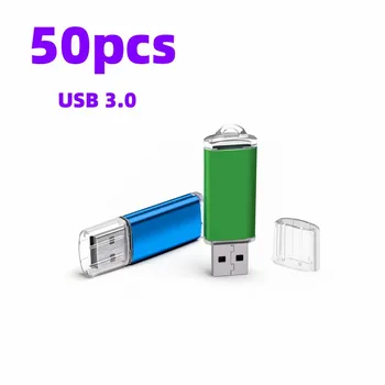 50PCS USB 3.0 Flash Disk 64 GB 128 GB Pero jednotka High Speed USB Flashdisky kl ' úč 8 GB 16 GB 32 gb Pamäte Disku Zadarmo Vlastné