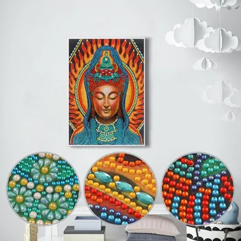 5D DIY Špeciálne Tvarované Diamond Maľovanie Obrázok Budhu Mozaiky Auta Drahokamu Kreslenie Obrázku Nastaviť Domáce Dekorácie Plavidlá