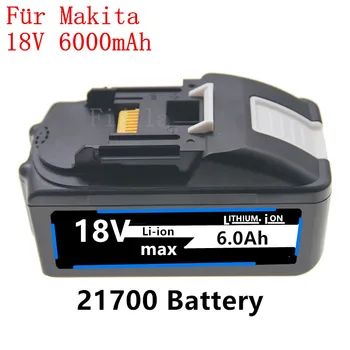 6.0 Ah 18V Náhradné li-ion batéria pre MAKITA bl1890 bl1860 bl1840 BL1830 s LED naozaj kapacita vstupného 21700 bunky