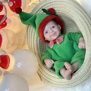 6inch celého Tela Silikónové Mäkké Skutočný Dotyk Realisticky Malé Mini Reborn Bábiky Deti Ručné Farba Vianočné Darčeky