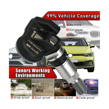 6Pcs Programovateľné monitorovanie tlaku v pneumatikách, Senzor 433MHz 315MHZ Tlaku v Pneumatikách, Senzor Univerzálny 2 v 1 Pre - MX-Senzor Monitorovací Systém