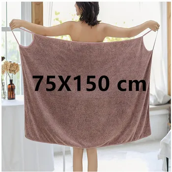 75X150 cm mikrovlákna žien župan, super mäkký uterák, super absorpčné kúpeľňa cestovanie uterák