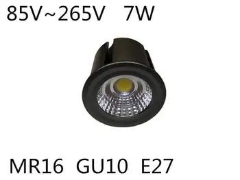 85V~265V GU10 KLASU pozornosti MR16 220V COB LED E27 110V pozornosti 220v MR16 KLASU Pozornosti 110v GU10 Hliníkové shell pozornosti 7W