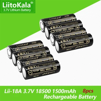8PCS LiitoKala 3,7 V 18500 1500mAh nabíjateľná lítiová batéria 3,7 V silnom svetle baterky anti-svetlo špeciálna lítiová batéria