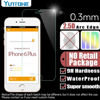 9H Tvrdeného Skla HD Ochranná Fólia pre iPhone 12 11 pro XR Max XS X 6 7 8 Plus 5 4 0.33 mm 2,5 D Screen Protector 1000pcs/veľa