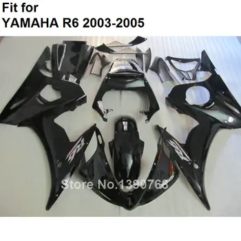 ABS plast kapotáže pre Yamaha horské YZFR6 2003 2004 2005 čierna skriňa časti kapotáže auta YZF R6 03 04 05 BC43